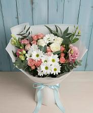 Букет цветов из:  Розы, Лизиантусы и Хризантемы в Онгудай