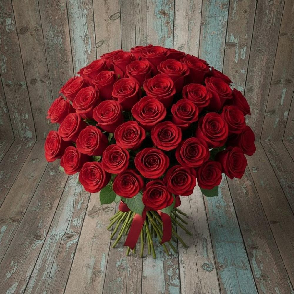 Букет 55 Красных роз Фридом в Онгудай