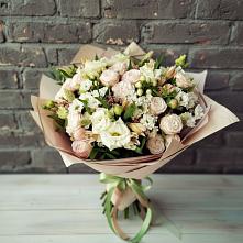Букет цветов из:  Альстромерии, Розы и Хризантемы в Онгудай