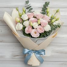 Букет цветов из:  Лизиантусы в Онгудай