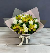 Букет цветов из:  Орхидеи и Розы в Онгудай