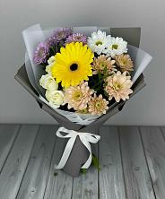 Букет цветов из:  Розы, Герберы и Хризантемы в Онгудай