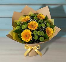 Букет цветов из:  Герберы и Хризантемы в Онгудай