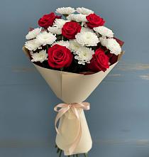 Букет цветов из:  Розы и Хризантемы в Онгудай