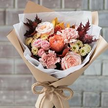 Букет цветов из:  Гвоздики, Хризантемы и Розы в Онгудай