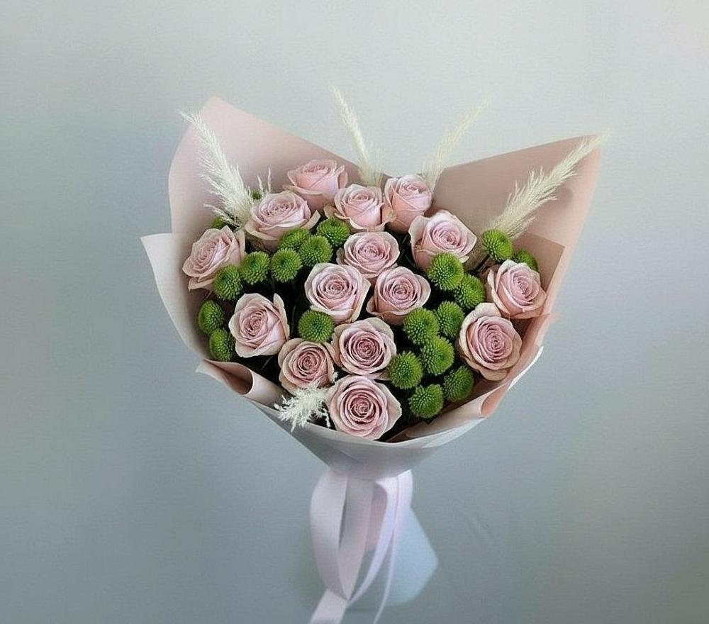 Букет цветов из: Розы и Хризантемы в Онгудай