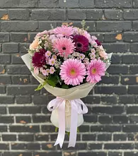Букет цветов из:  Герберы и Хризантемы в Онгудай
