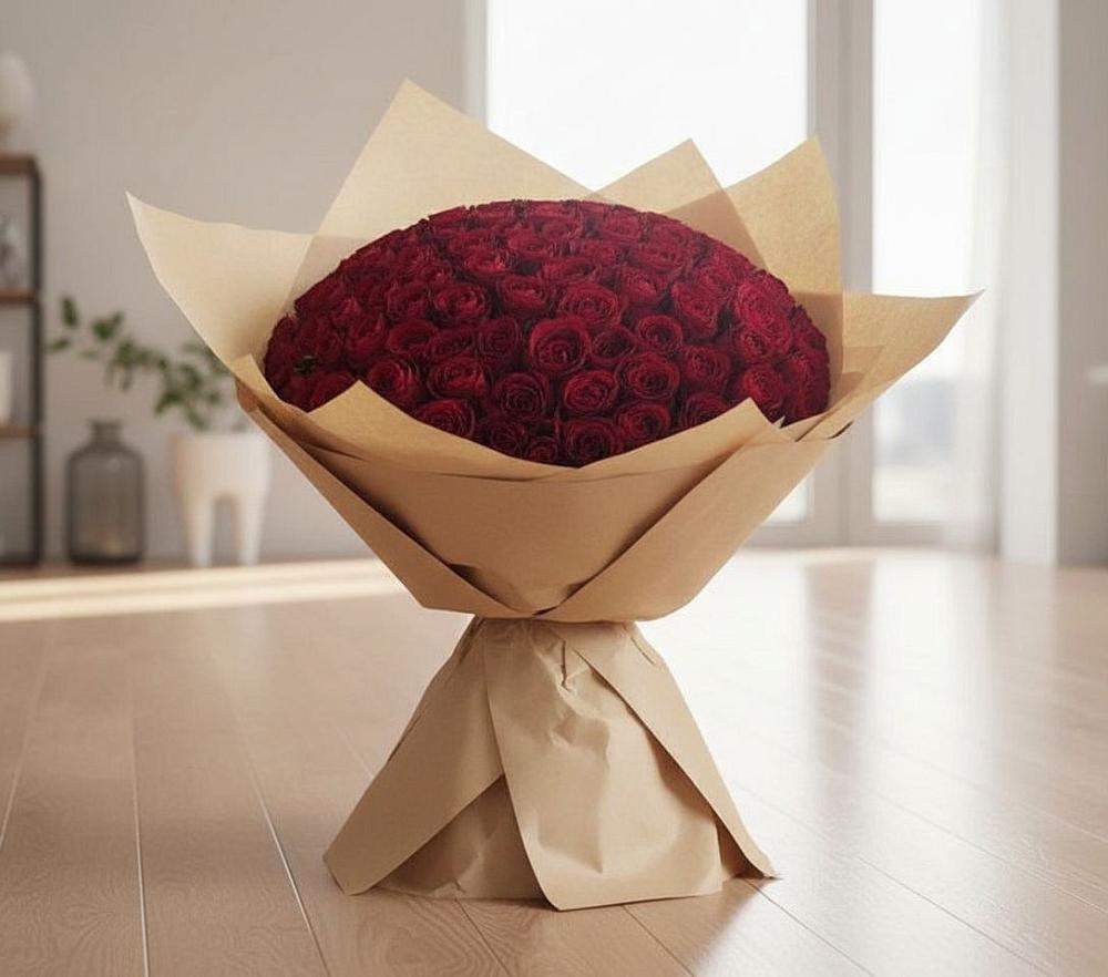 Букет 101 Красная роза в Онгудай