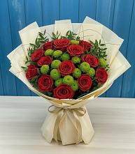 Букет цветов из:  Розы и Хризантемы в Онгудай